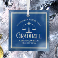 Blue White Law School Graduation Christmas