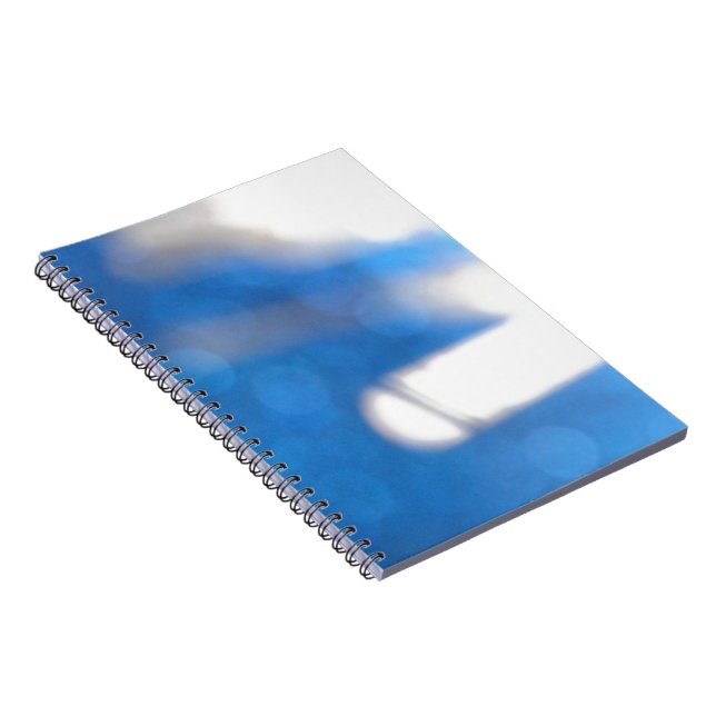 Blue White Light Effects Notebook (Right Side)