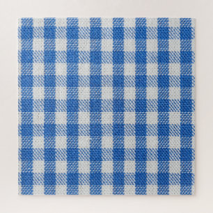 Blue-white lined dining clothes. jigsaw puzzle