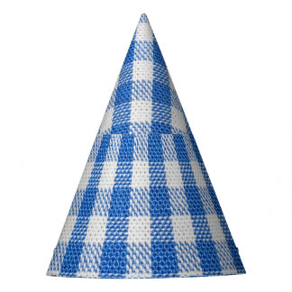 Blue-white lined dining clothes. party hat