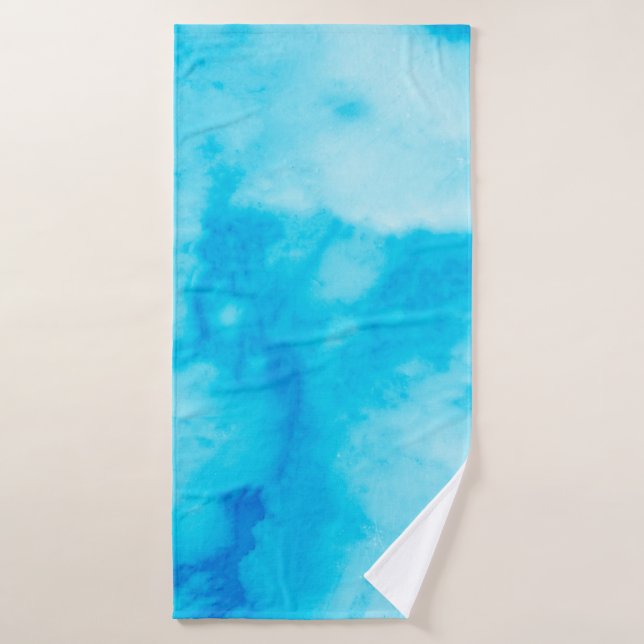 Blue White marble texture with natural patternabst Bath Towel (Bath Towel)