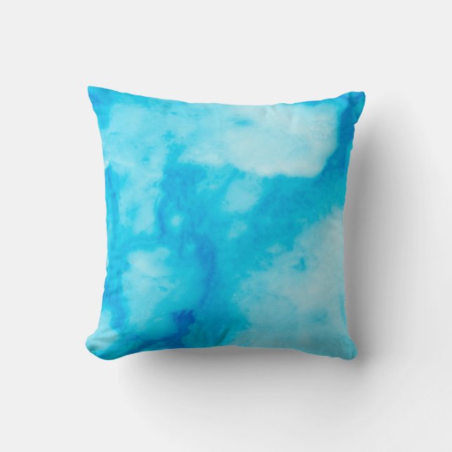 Blue White marble texture with natural patternabst Cushion (Front)