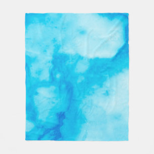 Blue White marble texture with natural patternabst Fleece Blanket