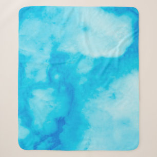 Blue White marble texture with natural patternabst Sherpa Blanket