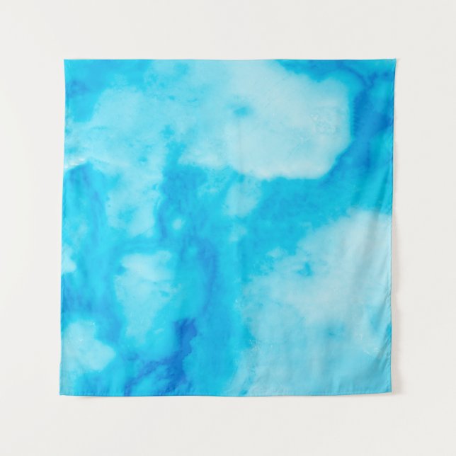 Blue White marble texture with natural patternabst Tapestry (Front)