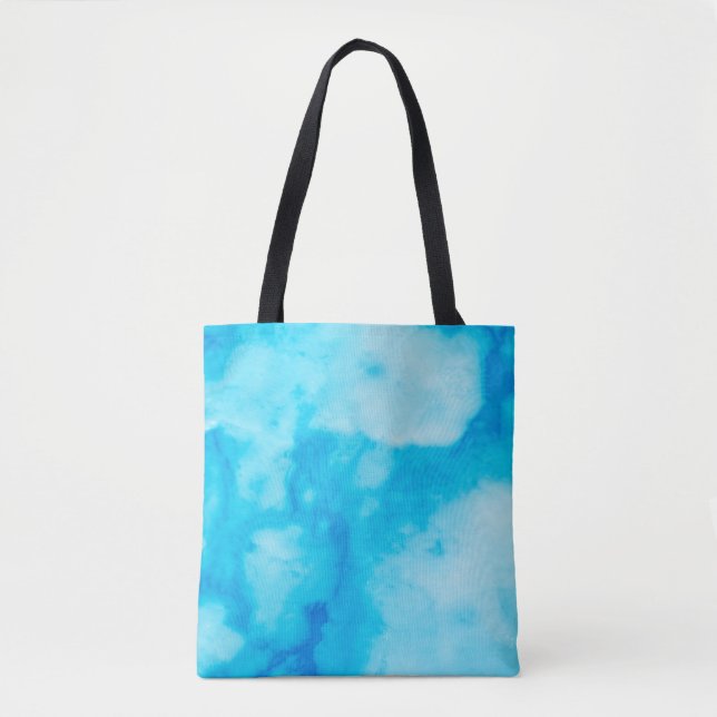 Blue White marble texture with natural patternabst Tote Bag (Front)
