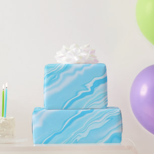 Blue & White Marble  Wrapping Paper