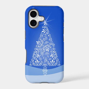 Blue White Merry Christmas Tree Stars Night Light