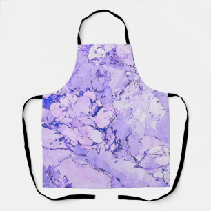Blue White Modern Italian Marble Elegant Abstract Apron
