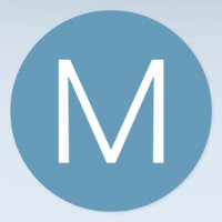 Blue & White Modern Minimalistic Letter