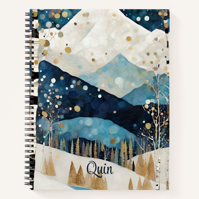 Blue White Mountains Notebook (Front)