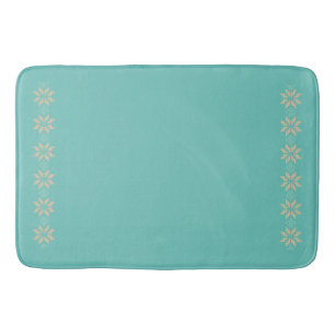 Blue White Norwegian border Bath Mat