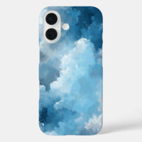 Blue & White Painted Clouds