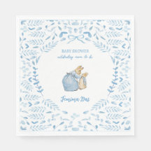 Blue White Peter the Rabbit Beatrix Baby Shower