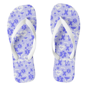 Blue white pharmacy element pattern thongs