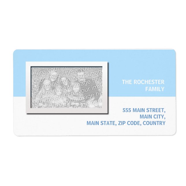 Blue & White Photo (Front)