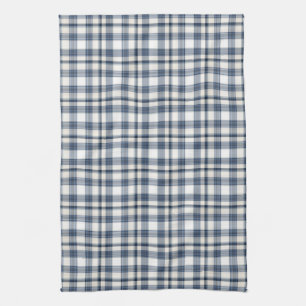 Blue White Plaid 1 Tea Towel
