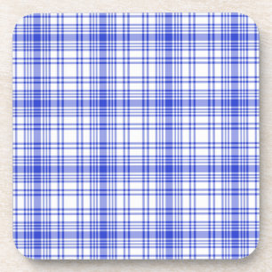 Blue White Plaid 2 Coaster