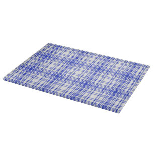 Blue White Plaid 2 Cutting Board