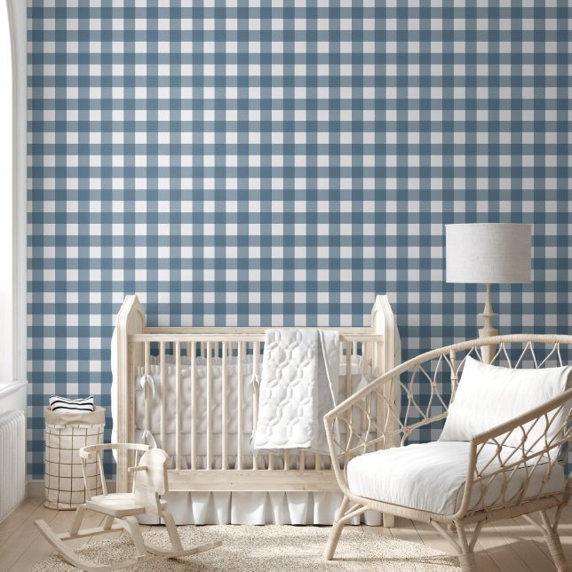Blue white plaid cute wallpaper  (Kids)