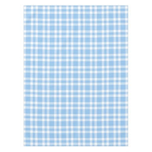 Blue White Plaid Pattern Tablecloth