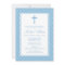 Blue White Polka Dot Cross Boy Baptism Christening