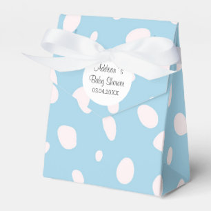 Blue & White Polka Dots Baby Shower Favour Box