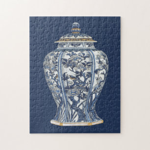 Blue & White Porcelain Vase by Vision Studio Jigsaw Puzzle