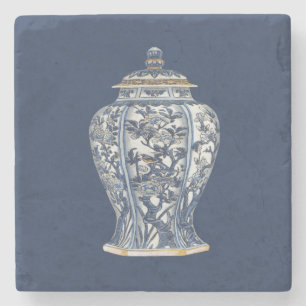 Blue & White Porcelain Vase by Vision Studio Stone Coaster