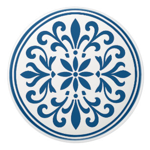 Blue & White Portuguese Azulejo Style Ceramic Knob