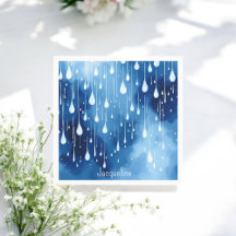 Blue White Raindrops Pattern Nature