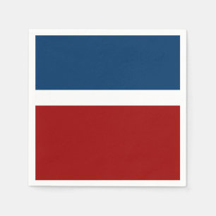 Blue White Red Colour Block Style Design  Napkin