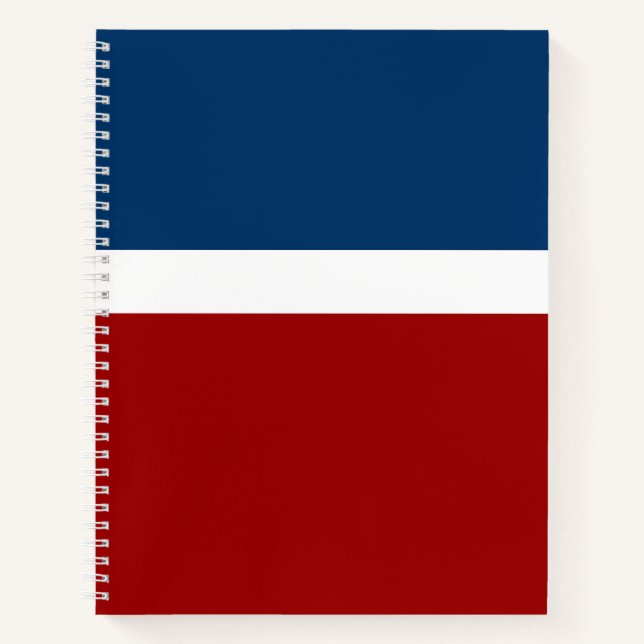 Blue White Red Colour Block Style Design  Notebook (Front)