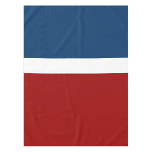 Blue White Red Colour Block Style Design Tablecloth