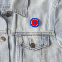 Blue White Red Panama Button