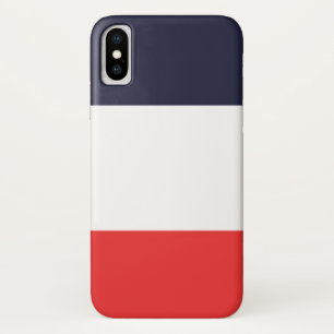 Blue White & Red Stripes Striped iPhone X Case
