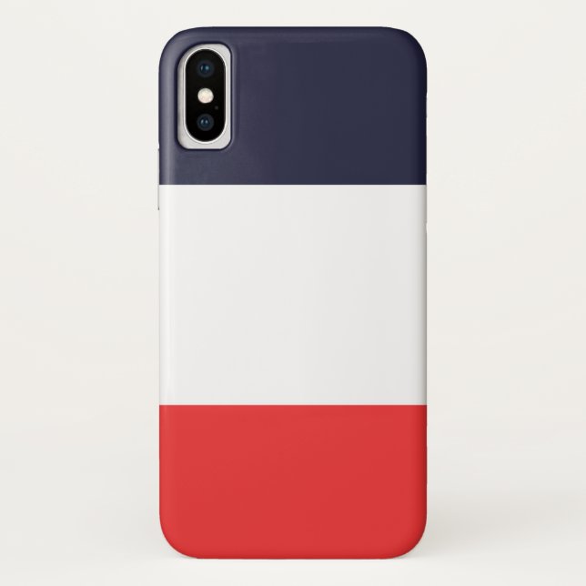 Blue White & Red Stripes Striped Case-Mate iPhone Case (Back)