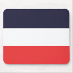 Blue White & Red Stripes Striped Design Mouse Pad<br><div class="desc">Customise the front with or without text.</div>