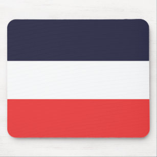 Blue White & Red Stripes Striped Design Mouse Pad