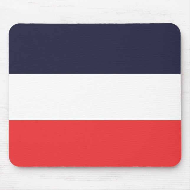 Blue White & Red Stripes Striped Design Mouse Pad (Front)