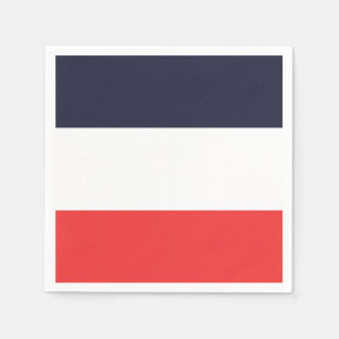 Blue White & Red Stripes Striped Party Napkin