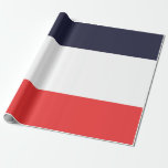 Blue White & Red Stripes Striped Party Wrapping Paper<br><div class="desc">wrapping paper</div>