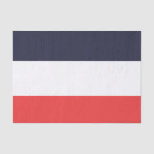 Blue White & Red Stripes Striped Tissue Paper