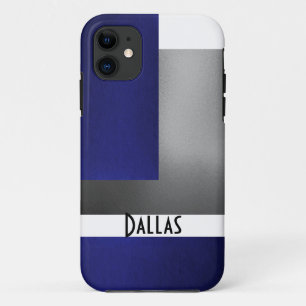 Blue White & Silver- Dallas Iphone 5 Case- iPhone 11 Case