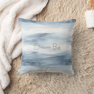 Blue White Snowflakes Cushion