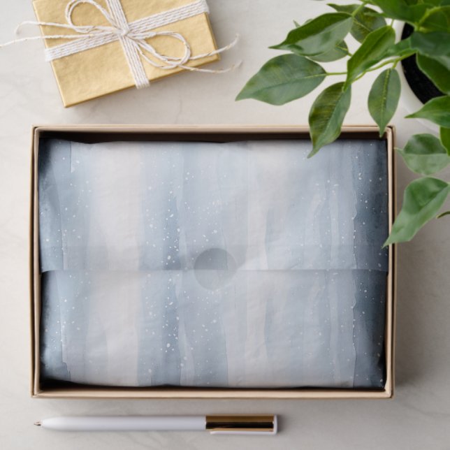 Blue White Snowflakes Tissue Paper (Gift)