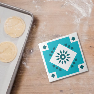 Blue White Southwest Border Ceramic Tile