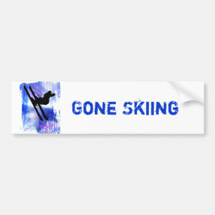 Blue & White Splashes Bumper Sticker