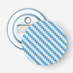 Blue-white squares background bottle opener