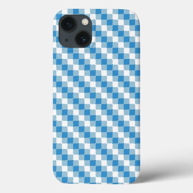 Blue-white squares background Case-Mate iPhone case (Back)